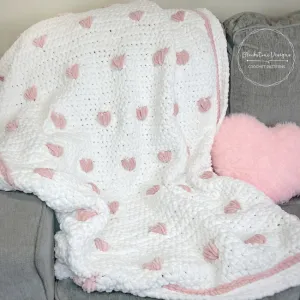 Puffy Hearts Blanket