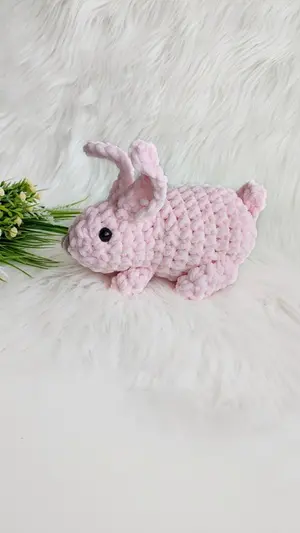 Crochet plush bunny pattern, amigurumi stuffed rabbit pattern