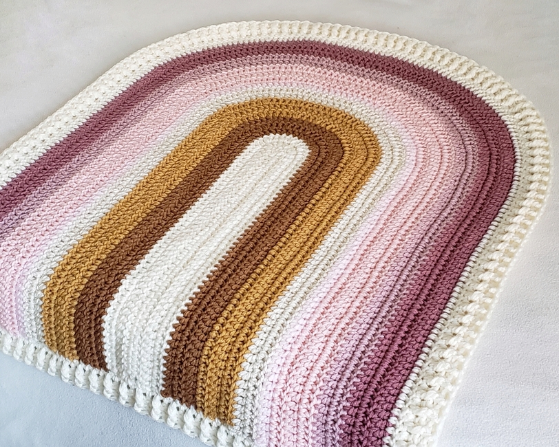 Rainbow Pink Baby Blanket