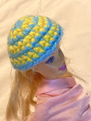 Barbie/Small Doll Striped Hat