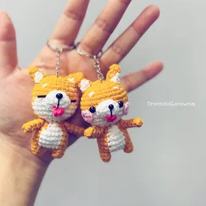 Shiba Inu keychain size