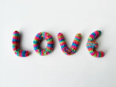 RAINBOW KNITTED LETTERS