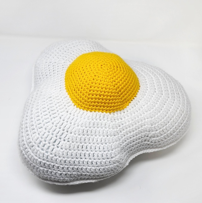 Fried Egg Pillow Crochet