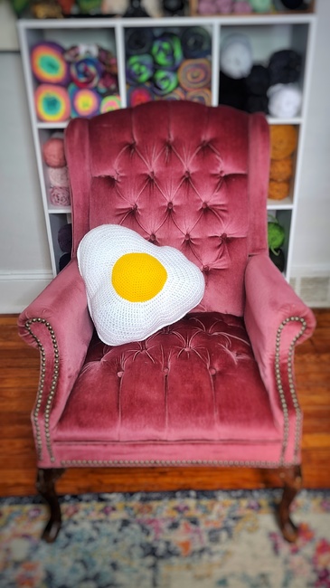 Fried Egg Pillow Crochet