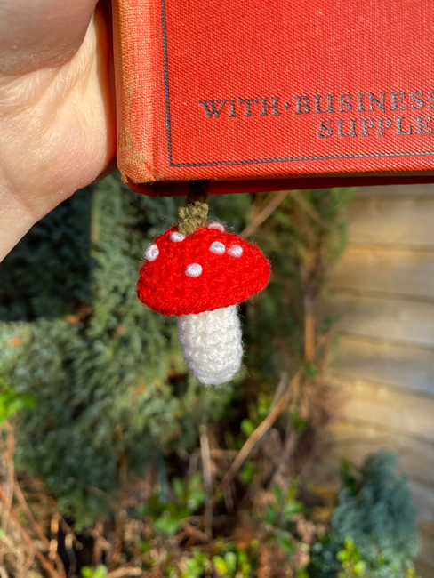 Crochet Bookmark Pattern for Beginner, Mushroom Bookmark PDF