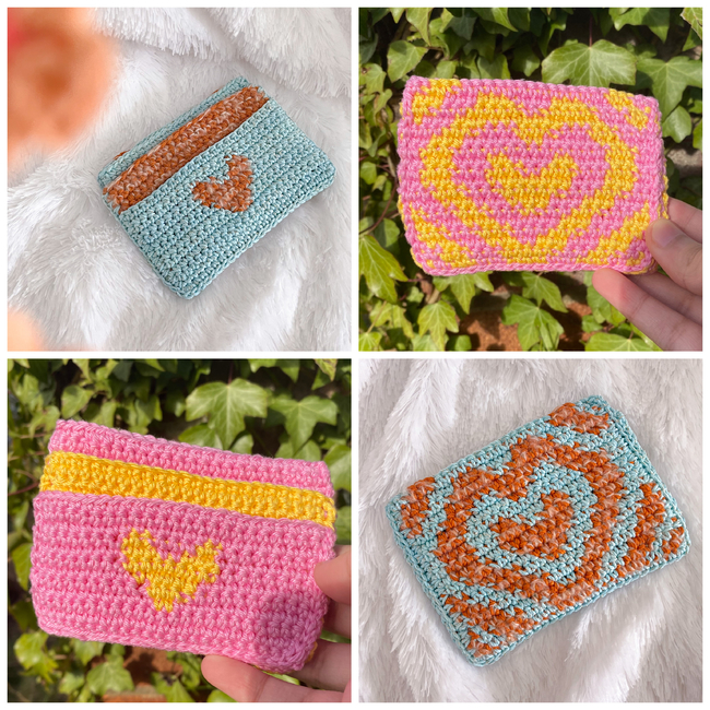 Crochet Powerpuff Heart Bag