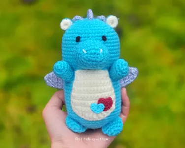 5 inch Valentines Day Dragon Crochet Pattern