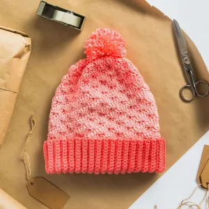 Red Heart Crochet Shell Stitch Basic Hat