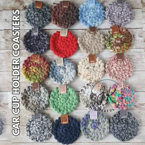 Car Cup Holder Coaster - Crochet Quick Fix - Pattern & Tutorial 