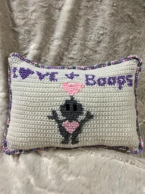 Love & Boops Robot Pillow