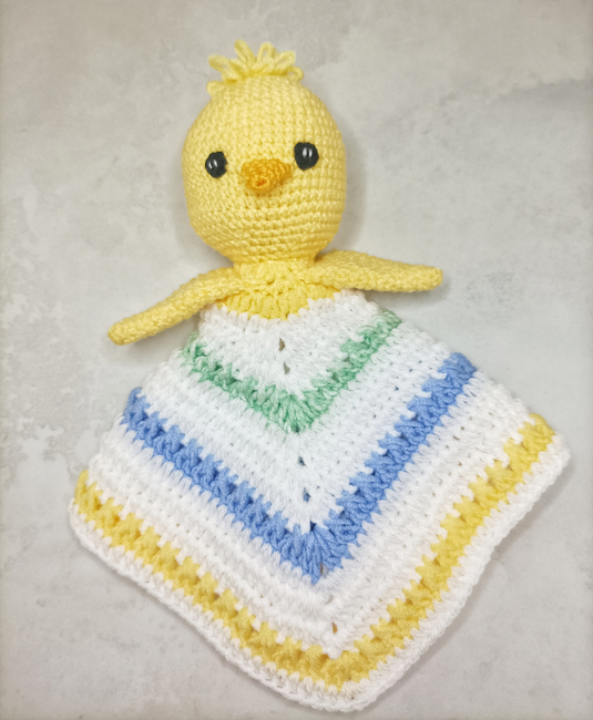 Big Little Chickie Knotted Lovey Crochet Chicken PATTERN 