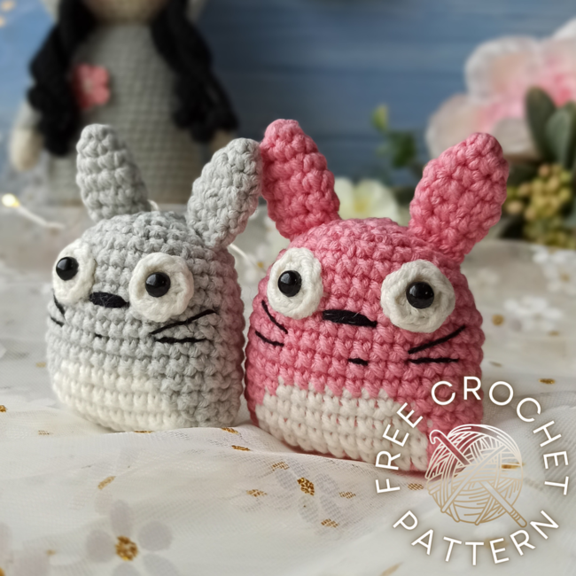 FREE Kawaii Totoro Keychain Free: Crochet pattern