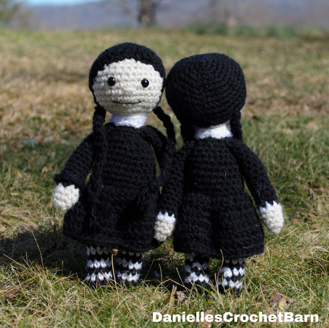 Wednesday Addams Wool Doll / Wednesday Addams Doll Amigurumi 