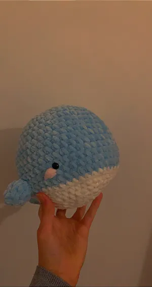 Giant amigurumi whale