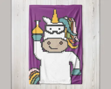 Magical Science Unicorn C2C Blanket