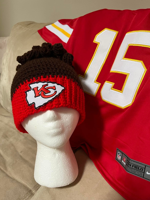 Kansas City Mahomes Inspired Beanie/ Crochet Hats/kansas City 