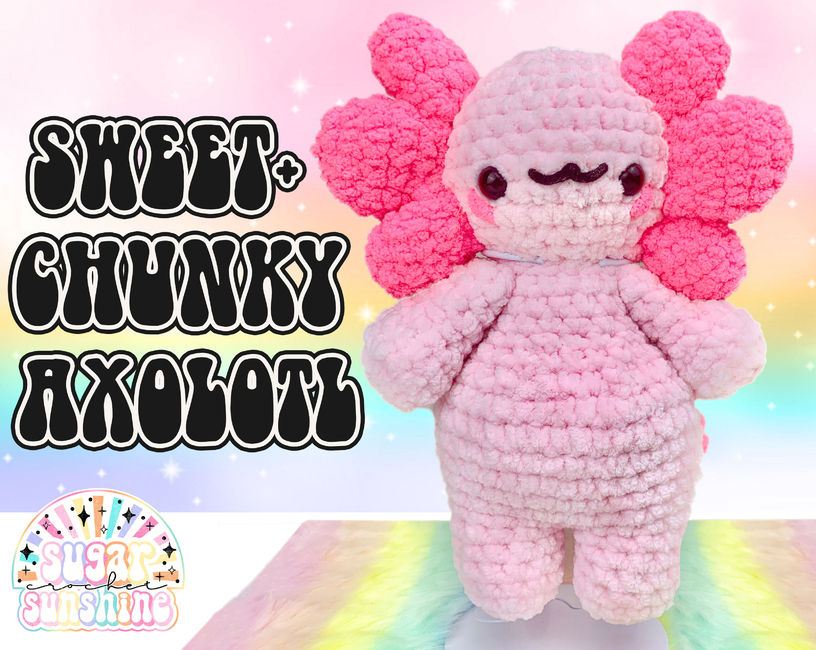 Sweet Chunky Axolotl: Crochet pattern | Ribblr Sweet Chunky Axolotl: Crochet pattern | Ribblr