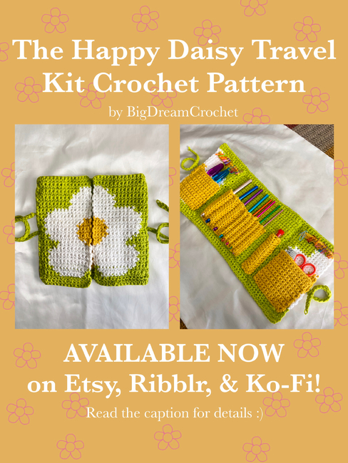 The Happy Daisy Travel Kit: Crochet pattern | Ribblr
