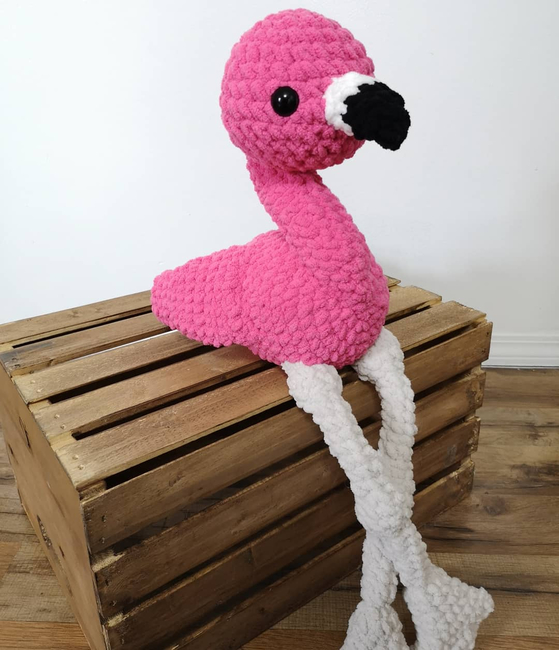 Giant Flamingo Crochet Plush Stuffed Animal