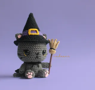 Halloween Witch Cat Amigurumi