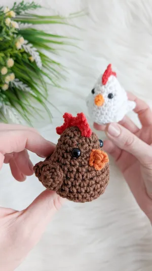 Crochet hen pattern, amigurumi chicken pattern