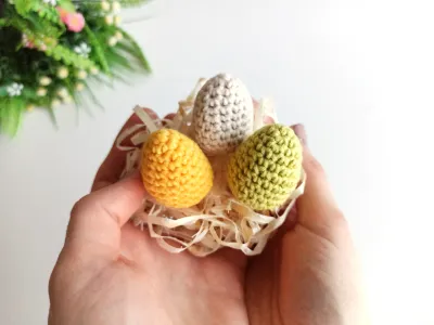 Easter eggs crochet pattern, easy crochet egg pattern