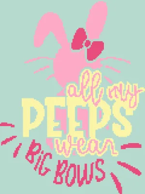 All My Peeps Wear Big Bows graphghan pattern