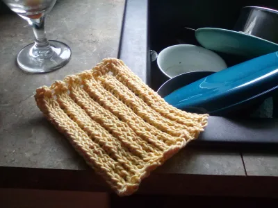 ribbed dish cloth (crochet)
