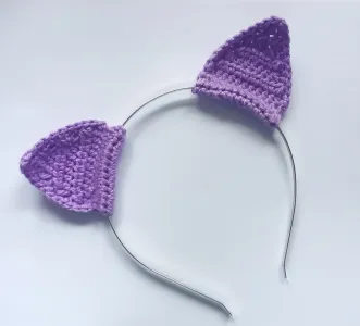 2 in 1 Cute Ears crochet headband