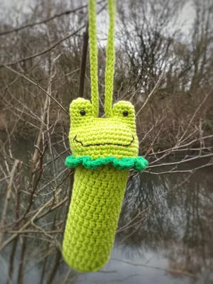 Frog water bottle holder