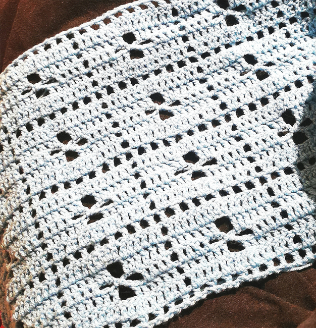 Filet crochet hat -  France