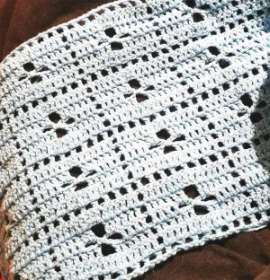 Filet crochet baby blanket