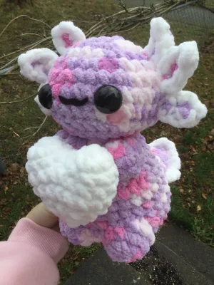 Crochet Heart Axolotl