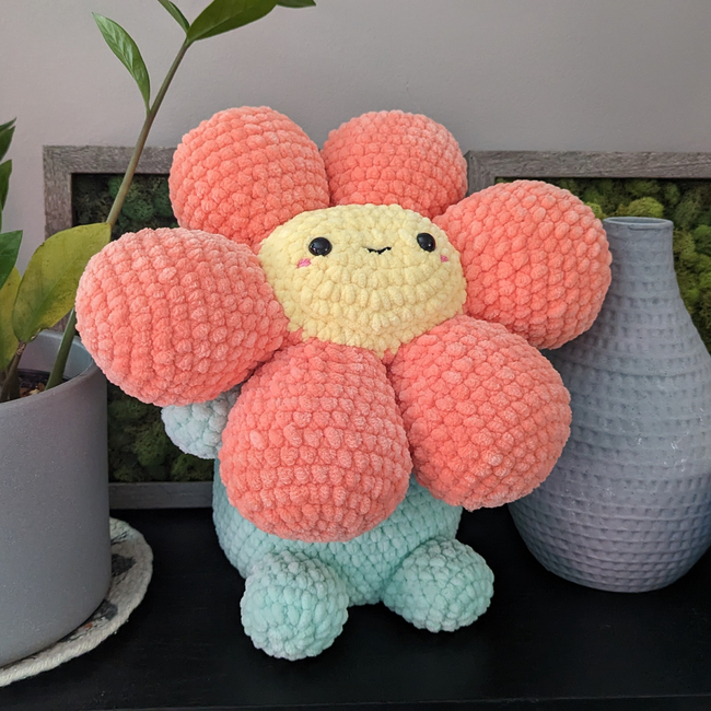 FREE Cute Lazy Daisy Flower with: Crochet pattern