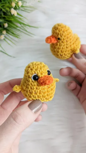 Crochet duck pattern, amigurumi rubber duck easy crochet pattern