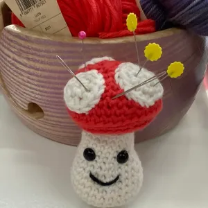 Toadstool Keyring / pin cushion