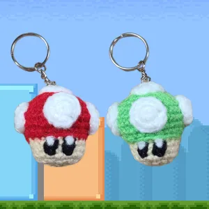 Mario Mushroom Keychain