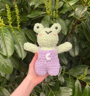 Moon Frog in dungarees pattern