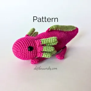 Addie the Dragon Fruit Axolotl Crochet Pattern