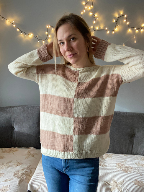 Checkered Sweater on ADDI: Knitting pattern