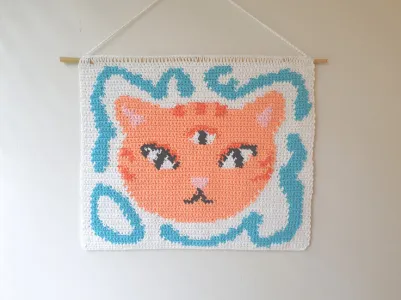 Cosmic Meow Wall Hanging