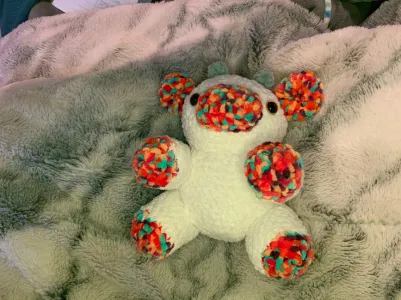 Crochet sitting cow