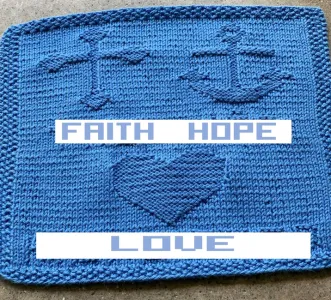 Nr. 474 FAITH, HOPE, LOVE 65 stitches