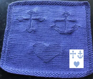 Nr. 475 FAITH, HOPE, LOVE 65 stitches