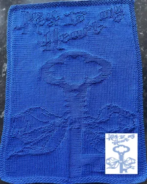 Nr. 732  Key to My Heart guest towel