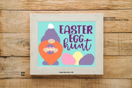 Easter Egg Hunt graphghan pattern 120 x 120