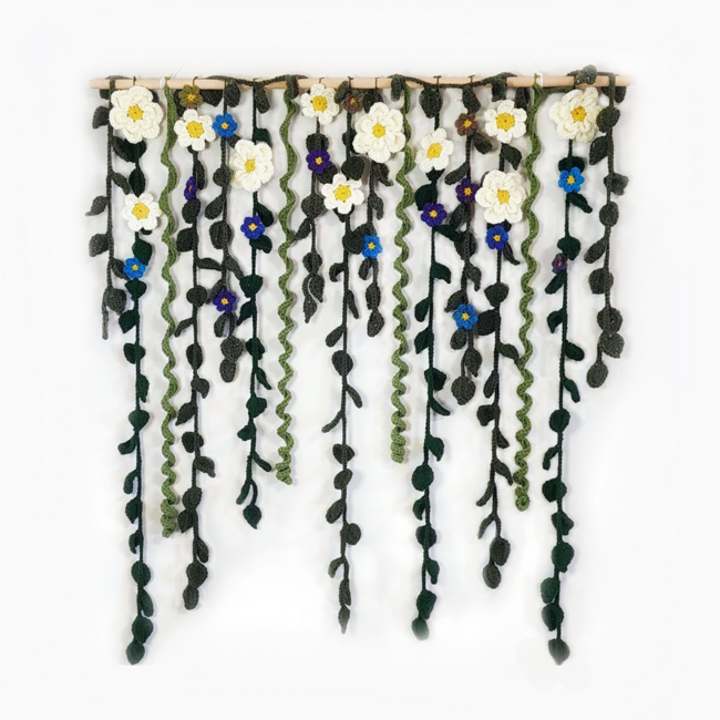 Beaded Flower Wall Decor Hook