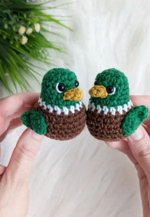 Crochet duck pattern, amigurumi mallard duck easy crochet pattern