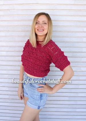 Crochet Popcorn Top Pattern