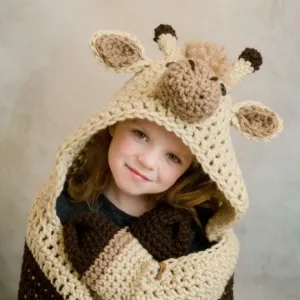 Hooded Giraffe Blanket